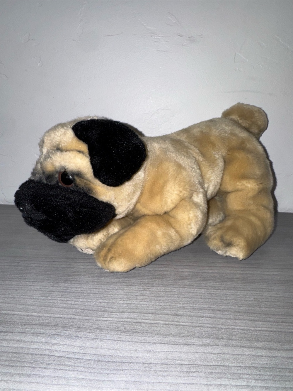 Animal Alley Toys R Us Pug Puppy Dog Plush Realistic 12" Vintage Stuffed Animal